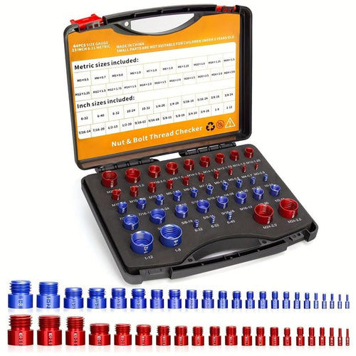 🔩 Metric & SAE Thread Checker Set – 26 or 44 Pieces