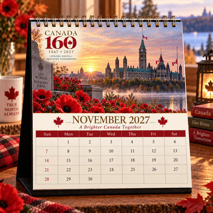 🍁Canada 160th Anniversary 2027 Desktop Calendar — A Year Across the True North📅