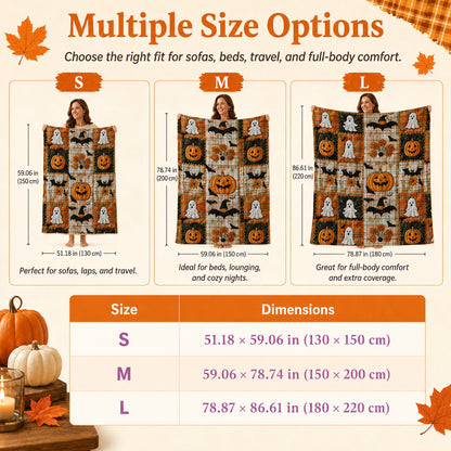 Halloween Patchwork Flannel Blanket