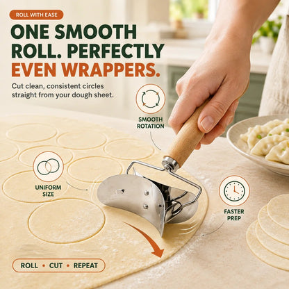 🥟 Stainless Steel Dumpling Maker & Dough Cutter Set – Roll, Fill, Press & Seal with Ease