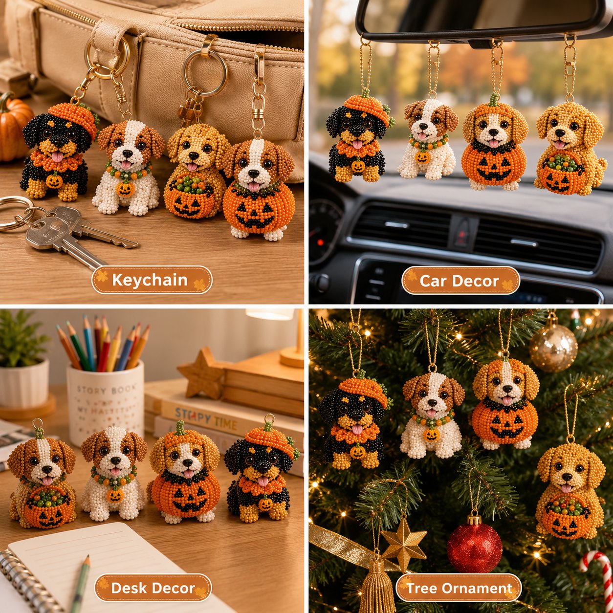 🎁🐶🎃🐶3D Halloween Dog DIY Art Set