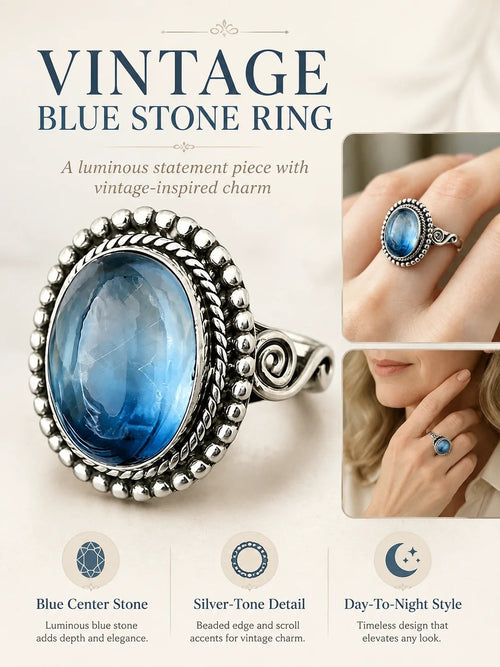 ✨ Timeless Beauty 925 Sterling Silver Vintage Moonstone Oval Ring