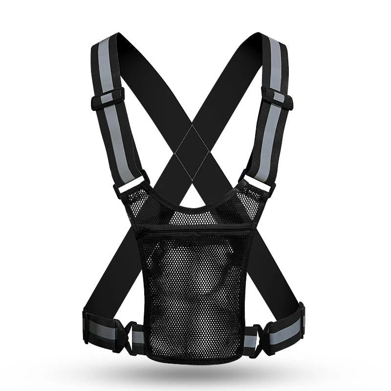High-Visibility Reflective Vest – Adjustable Running & Work Gear