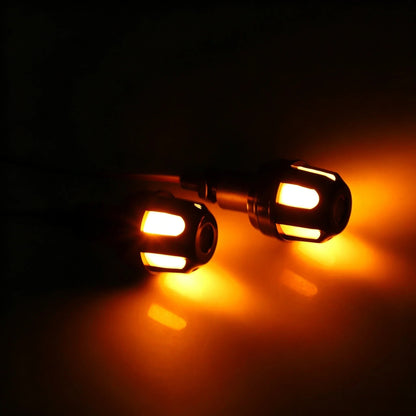 🎉⚡ LED Motorcycle Bar End Turn Signals – 4 Colors, Universal Fit 99% of Models⚡