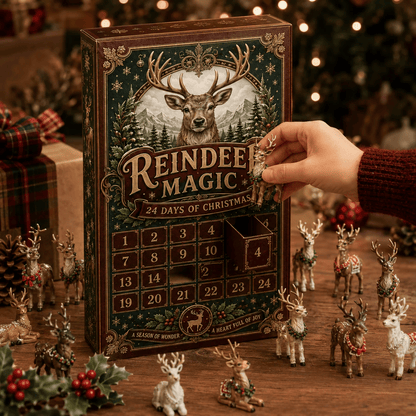 Reindeer Magic Advent Calendar – 24 Collectible Miniature Figurines