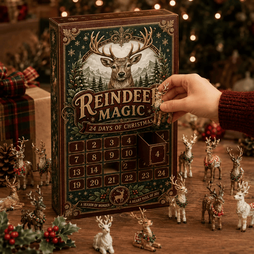 Reindeer Magic Advent Calendar – 24 Collectible Miniature Figurines