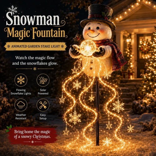 🎅Christmas Early Discount 🔥Buy 2 Get 20% OFF🔥 Snowman Magic Fountain Garden Light