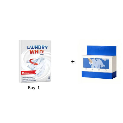 📍 Deep Cleaning Laundry Whitening Sheets ✨🧺 Powerful Stain Remover Brightening Fabric Laundry Cleaning Sheets