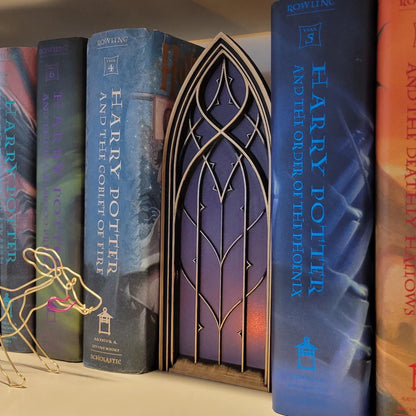 ✨ Fantasy Window Book Nook with LED Light