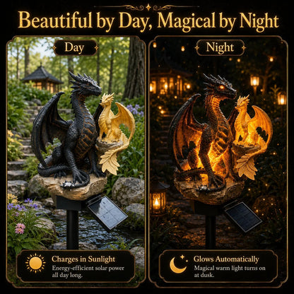🔥HOT SALE🔥Amethyst Crystal Dragon🐉Solar Dragon Crystal Garden Light