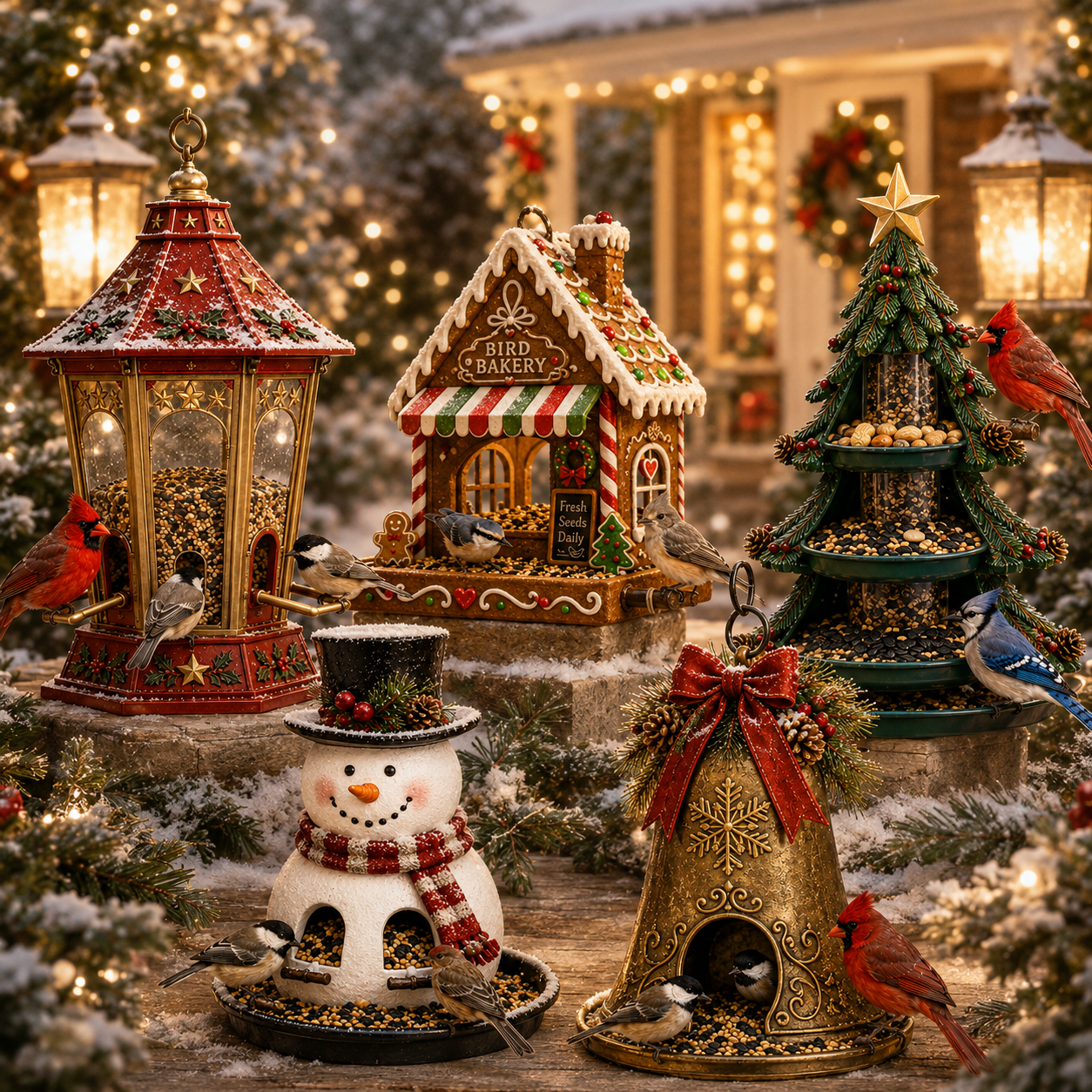 🎁 Christmas Bird Feeder Collection™ – Festive Hanging Garden Feeders for Wild Birds🎄