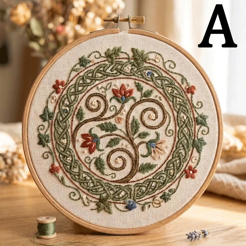 🔥49% Off Last Day - BUY 3 GET 1 FREE🌿Art Nouveau Celtic Knot Embroidery Kit (📦Buy 3 Free Shipping)
