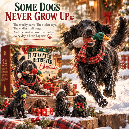 🐾 Flat-Coated Retriever Advent Calendar 2026 🎄 – 24 Days of Love, Laughter & Little Mischief ❤️