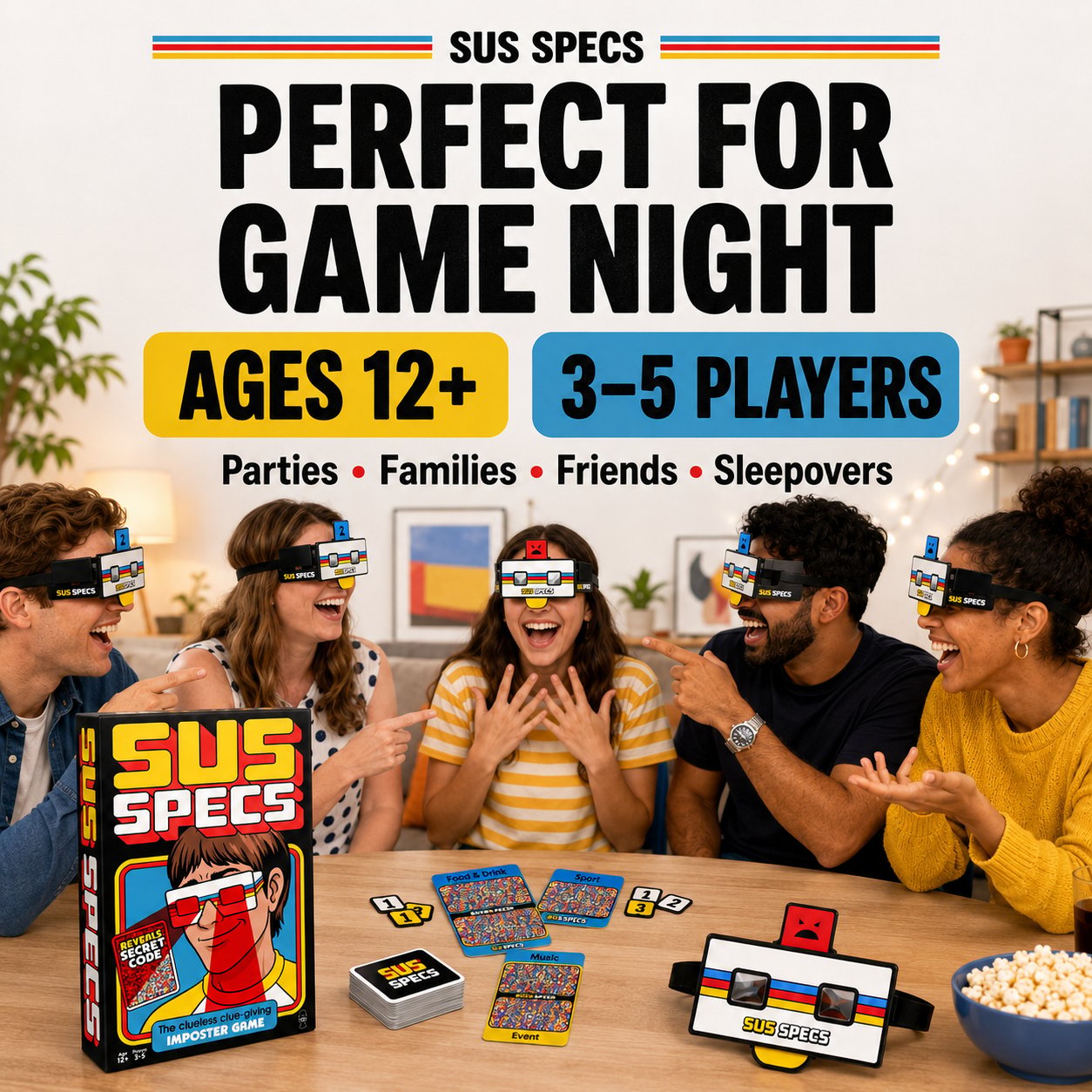 🔥LAST DAY 50% OFF - 🕵️Lucky Egg Sus Specs - The Clueless Clue-Giving Imposter Game