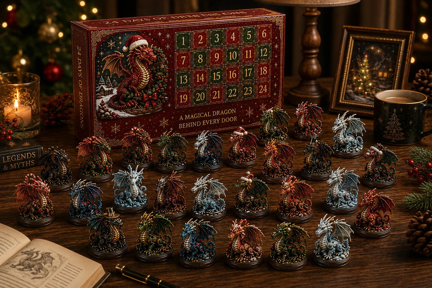 🐉 24 Days of Dragons Advent Calendar – 24 Unique Dragons, 24 Magical Christmas Surprises 🎄✨