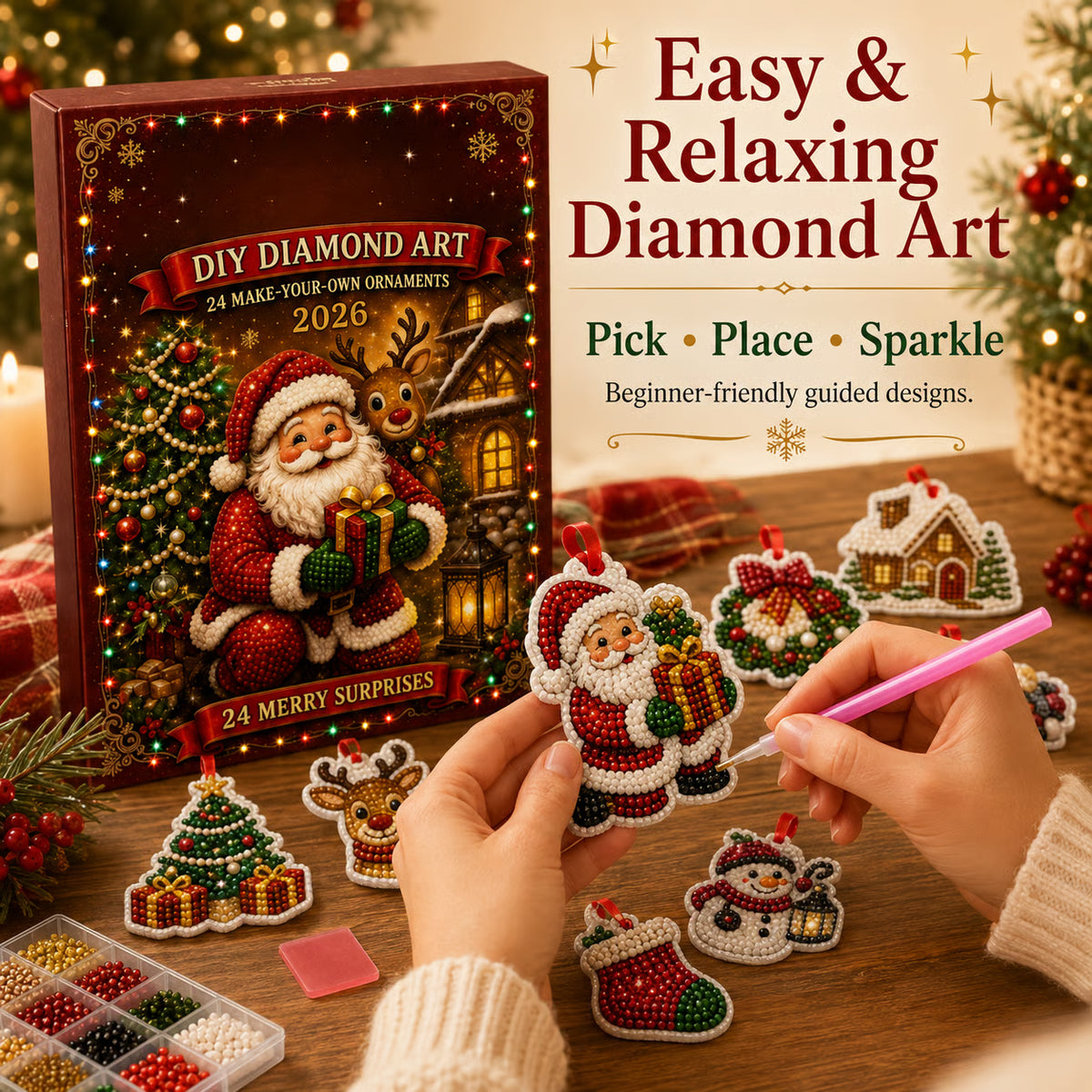 🔥Last Day 49% OFF - 🎄🎅 24 Christmas Ornaments To Make & Hang