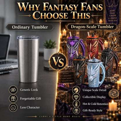 Dragon-Scale Insulated Tumbler – 5 Fantasy Collectible Styles