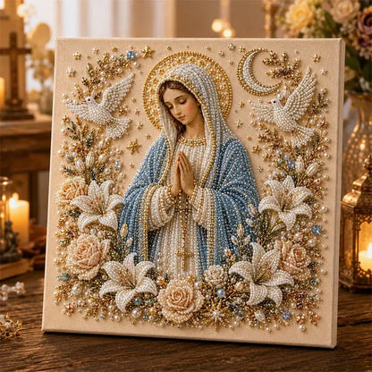 ✝️DIY Jesus Pearl Art Kit | 3D Pearl-Style Christian Artwork for Prayer Corners & Faith Gifts