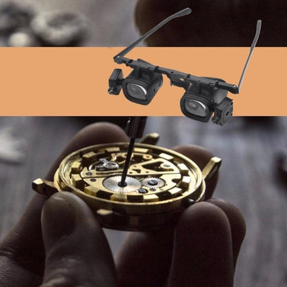 Head Mount Glass 2 4 6 12 24X Eye Loupes with LED Light