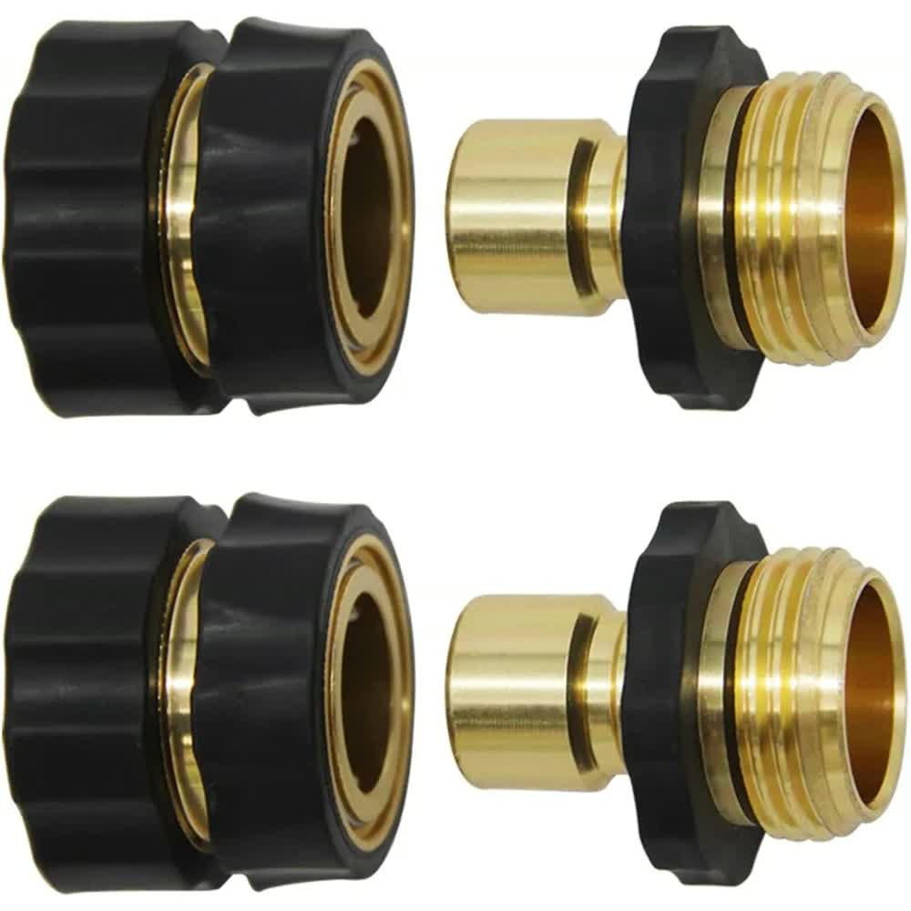 Leak-Resistant Garden Hose Quick Connector Set