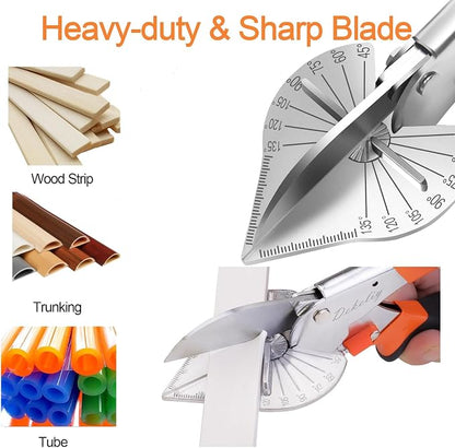 ⛏️Multi Angle Miter Shear Cutter, Stainless steel material, 45°-135° Adjustable Angle Trim Scissors Hand Tool