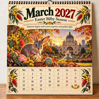 🔥🦘2027 Australia 125th Anniversary Wall Calendar 🐨