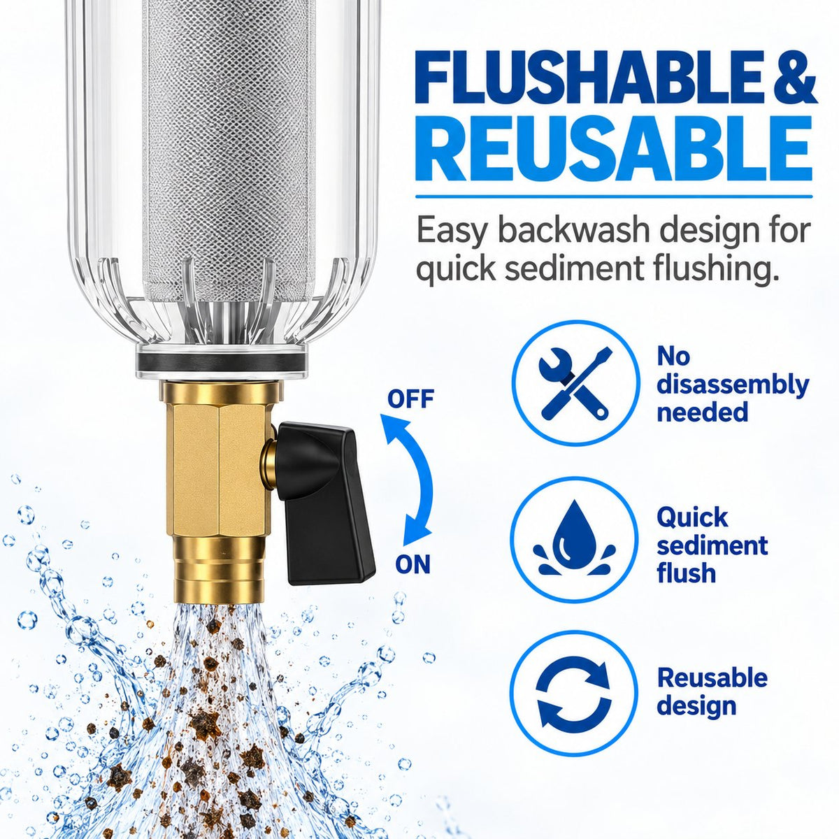 SimPure DC5P/S Whole House Water Pre-Filter