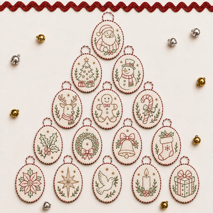🧵 DIY Oval Embroidery Ornament Kit
