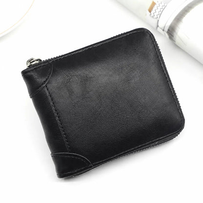 🔥LAST DAY 49% OFF🔥💼 Vintage Zip Wallet, Bifold Card Coin Purse
