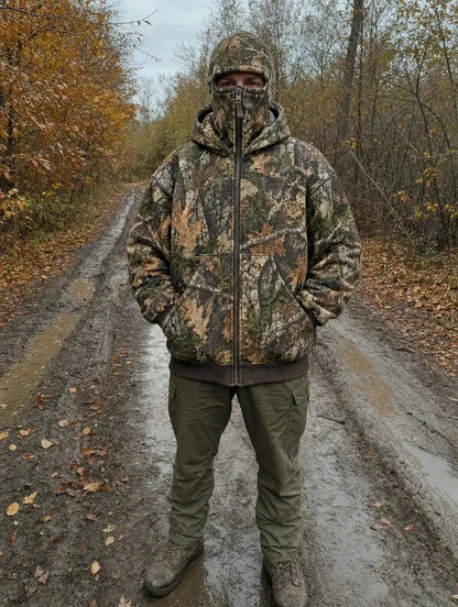 🦌 HunterZip Hunting Hoodie – Built-In Face Mask for Cold-Weather Adventures