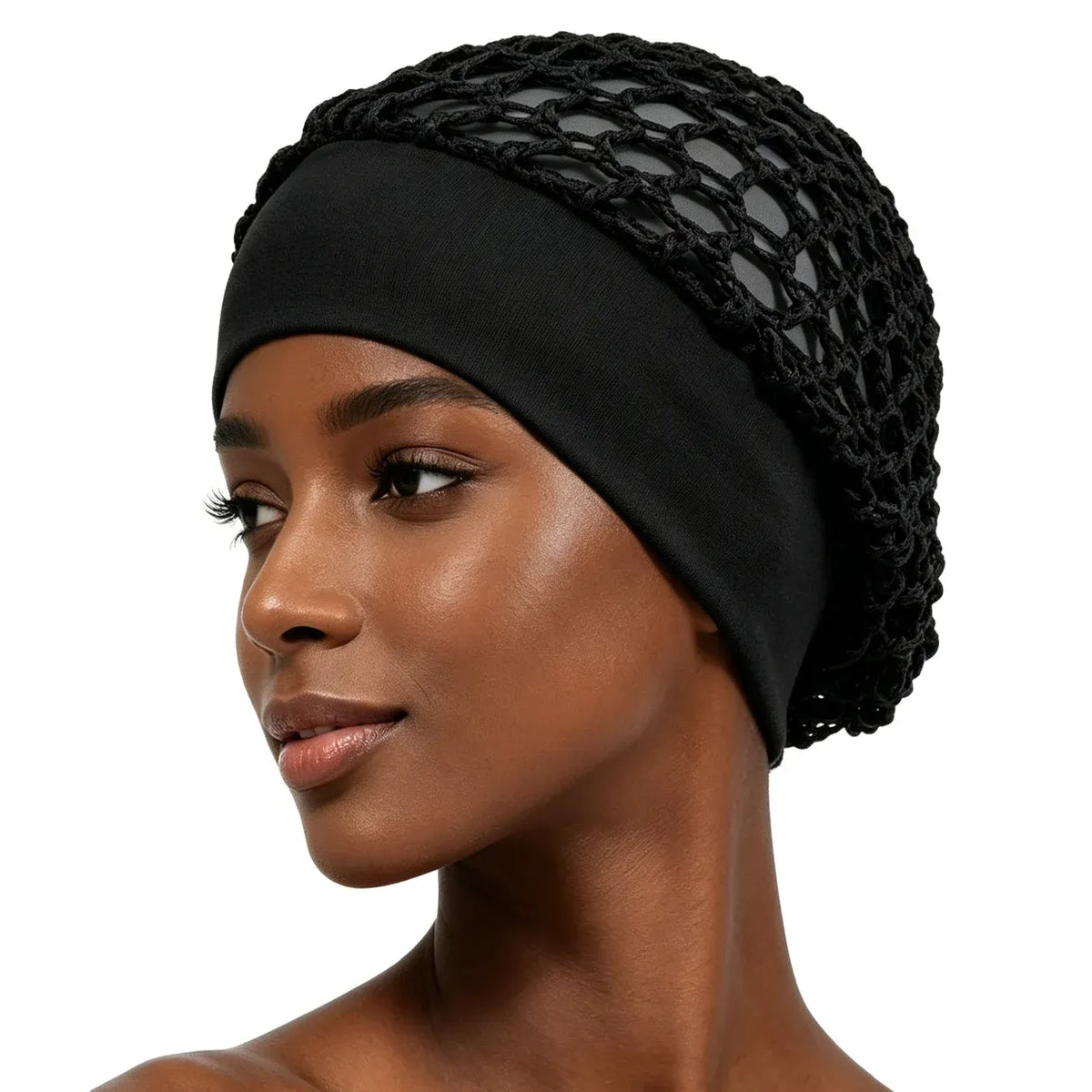 🌹🌙 3-Piece Stretchy Wide-Edge Sleeping Cap Set