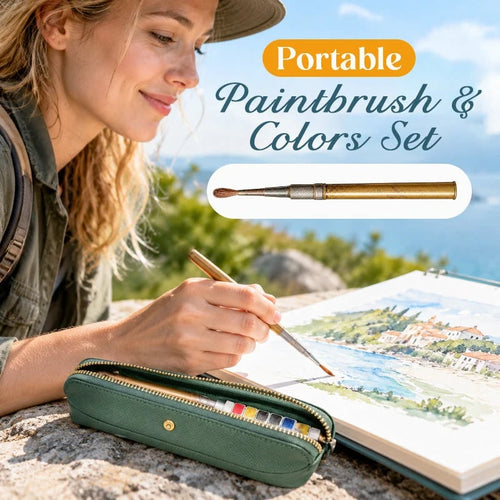 🎨 Portable Watercolour Paintbrush and Colours Set – All-in-One Design to Carry Inspiration Everywhere
