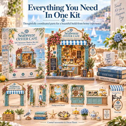 🌊🦪 The Seabreeze Oyster Café™-DIY 3D Miniature Coastal Café Kit