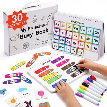 💥🏆Mallify Montessori Busy Book for Kids – 30 Learning Activities🎨
