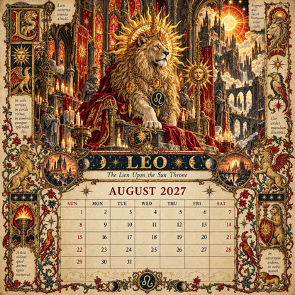 ⏳ Last Day 49% OFF – 🔮 2027 Zodiac Grimoire Desk Calendar | 12 Medieval-Inspired Zodiac Artworks for Astrology & Gothic Art Lovers ✨