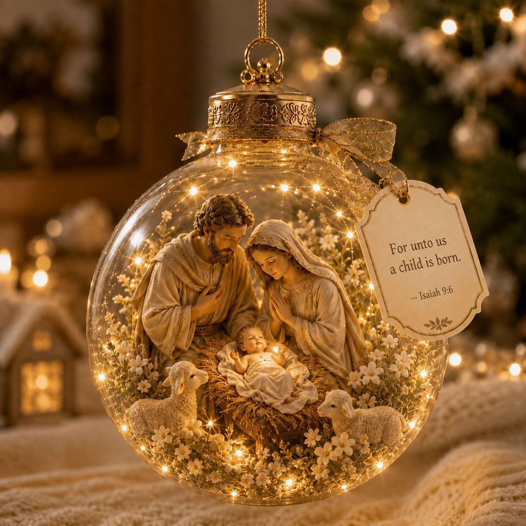 🔥Last Day 50% OFF - Illuminated Christian Scripture Keepsake Ornaments