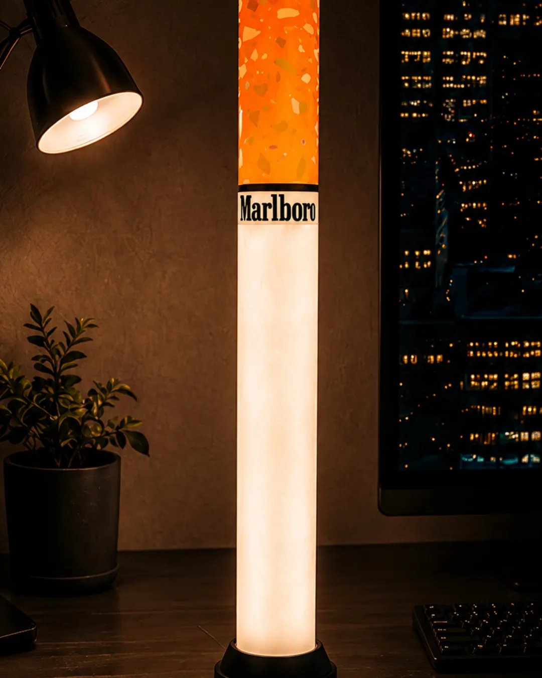 🔥 HOT SALE 🔥🚬 Cigarette Tube Shaped Style Floor Lamp | Retro Industrial Novelty Ambient Light