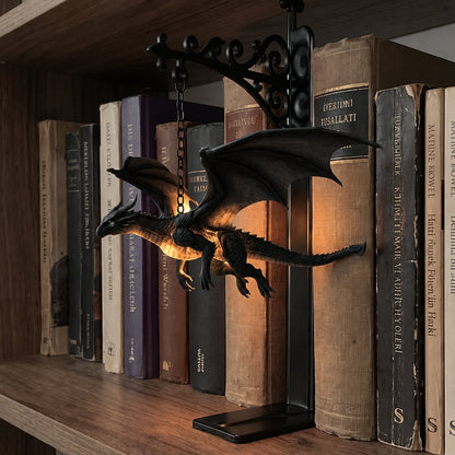 🐉 DragonGlow Hanging Purple Dragon Bookend Light – Let a Glowing Dragon Guard Your Favorite Stories 📚🌠