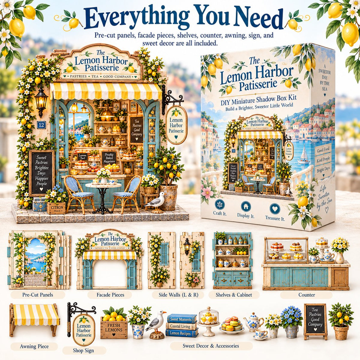 🏡 DIY 3D Miniature Café & Holiday Scene Kit Collection