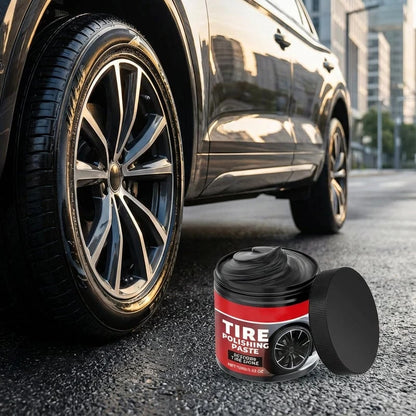 ✨ Tire Shine Balm with Sponge – Deep Black Tire Finish