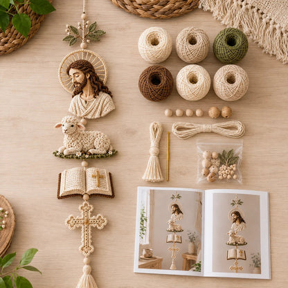 ✝️Blessed Faith Hanging Cascade – Finished Ornament or DIY Crochet Kit