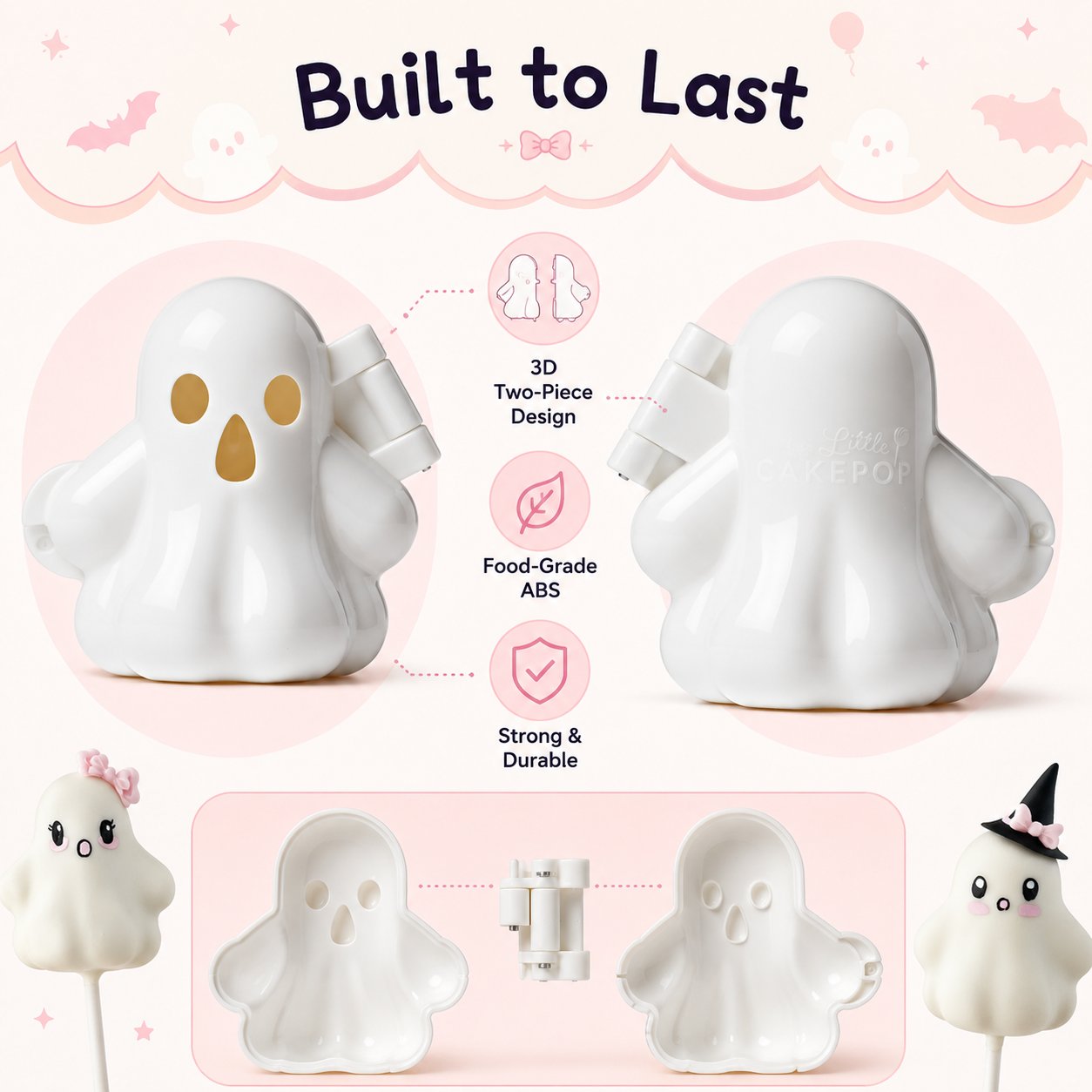 👻 Ghost Cake Pop Mold | Reusable Food-Safe Mold for Cute Spooky Treats, Parties & Creative Baking 🎃✨