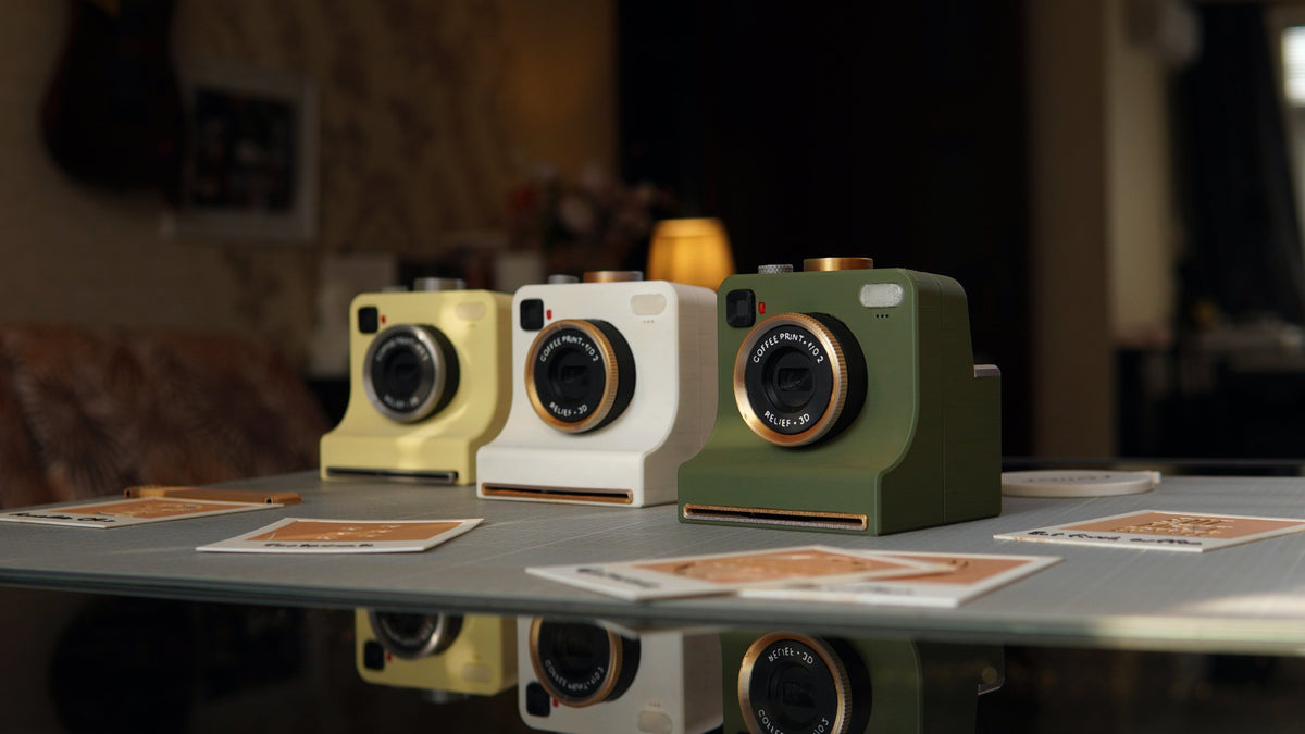3D Printed Latte Art Camera | One-Touch Coffee Stencil Printer Kit