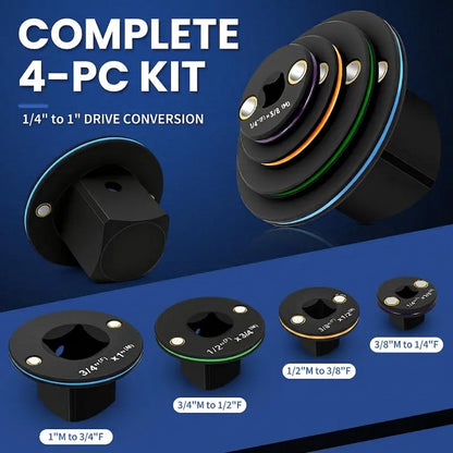 Low Profile Impact Socket Adapter Set (4-Piece)