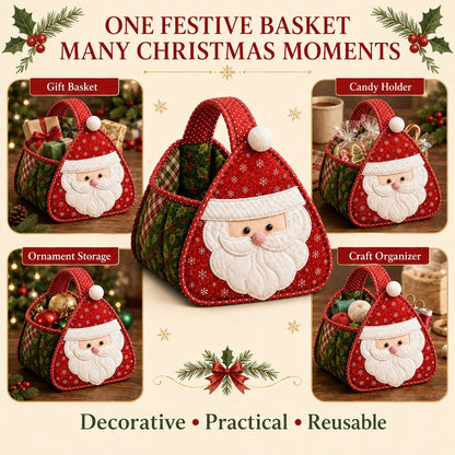 ⏳ Last Day 49% OFF – 🎄 Christmas Character Quilted Carry Basket🎁✨