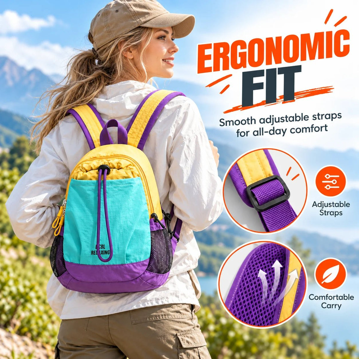 🎁Last Day Promotion 49% OFF🔥Unisex Lightweight Color-Block Mini Backpack