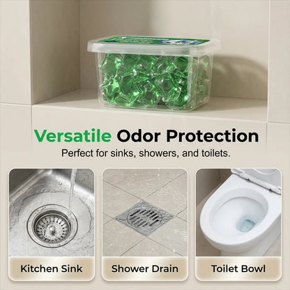 🥳2026 HOT SALE🥳💞50K+ SOLD!｜Drain Deodorizer Pods – Bio‑enzyme formula neutralizes smells at the source. Instant fresh scent, no harsh chemicals. Say goodbye to embarrassing odours. 🚰✅