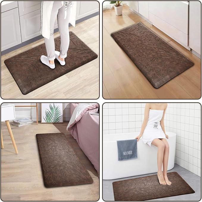 Mexican Inspired Brown Kitchen Anti-Fatigue Mat for Home Kitchen Decor