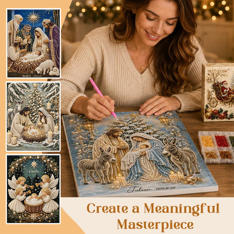 Nativity Scene Diamond Painting Kit – Christian Christmas Faith Art DIY Craft for Home Decor, Family Activity & Handmade Gifts