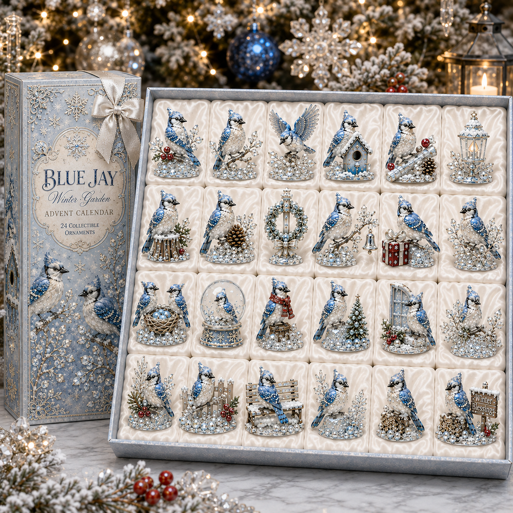Blue Jay winter advent calendar details